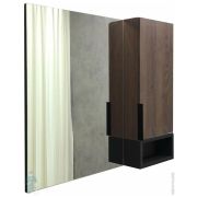 Зеркало-шкаф COMFORTY Франкфурт-90 (880х800х160) подвесной, дуб шоколадно-коричневый 00004150529