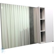 Зеркало-шкаф COMFORTY Милан-120 (1180х800х160) подвесной, белый глянец, с подсветкой 00004136261