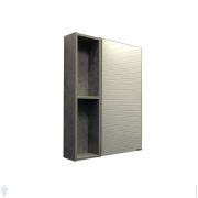 Зеркало-шкаф COMFORTY Осло-60 (600х800х140) подвесной, бетон светлый 00-00006490