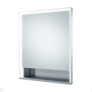 Зеркало-шкаф Keuco Royal Lumos 650x735x165 встраиваемое,левый,подсветка,розетка,сереб. 14311171201