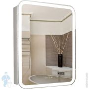 Зеркальный шкаф Silver Mirrors Фиджи 600х800х160 подсветка, часы, смена цвета, левый LED-00002594