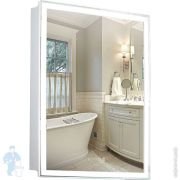 Зеркальный шкаф Silver Mirrors Киото 60 600х800х142 часы,датчик температуры,смена цвета LED-00002358