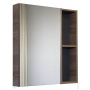 Зеркало-шкаф COMFORTY Дуэт-75 (715х800х145) подвесной, дуб темно-коричневый 00-00017204