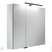 Зеркальный шкаф SANCOS Hilton Z900 (900x148х740) LED подсветка, розетка, анод. алюминий, цвет: белый