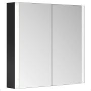 Зеркало-шкаф Keuco Somaris 800х710х115 настенное,2 дверцы,розетка,подогрев,черн. мат.14502372101