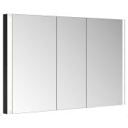 Зеркало-шкаф Keuco Somaris 1200х710х115 встраив.,3 дверцы,подсветка,подогрев,черн. мат. 14514373101