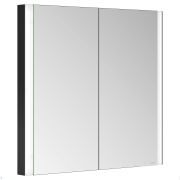 Зеркало-шкаф Keuco Somaris 800х710х115 встраиваемое,2 дверцы,розетка,подогрев,черн. мат. 14512372101