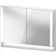 Зеркальный шкаф Duravit Qatego 1000х750х155 подвесной, с подсветкой, полочка, белый QA7152018180010
