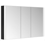 Зеркало-шкаф Keuco Somaris 1200х710х115 настенное,3 дверцы,подсветка,черн. мат. 14504373100