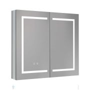 Зеркальный шкаф Акватек 800х700х133 LED, подогрев, сенсор, корпус алюминий AQ7804-MLC