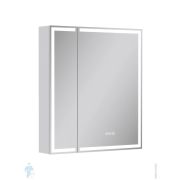 Зеркало-шкаф Континент Corner 700х800х150 с подсветкой и часами, датчик движения