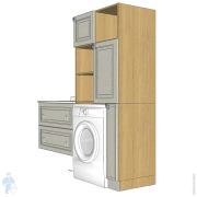 Комплект мебели Caprigo Basis тумба с раковиной, модуль над стиральную машину 771/30887 (9)