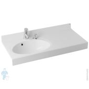 Раковина Aquaton Отель 3/1000 1A70073NOT01L 990x470x155 мм левая. с дозатором, иск. мрамор, белый