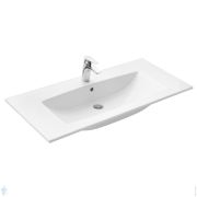Раковина Aquaton Элина 100 1WH501627 470х1005х172мм перелив, отверстие под смеситель, белая керамика