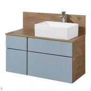 Столешница с панелью AQUATON Мишель 100 1A256703MIDR0 1000х460х32 мм, дуб рустикальный