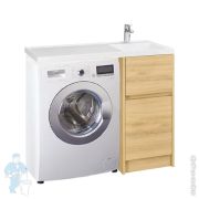 Тумба под раковину AQUATON Лондри 40 1A2670K1LH0C0 400x496x882 для стиральн.машины,дуб сантана