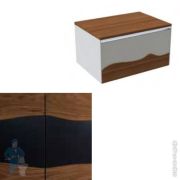 Уценка! GEBERIT Sigma20 Клавиша смыва, двойной смыв, черный глянцевый/кольца черный мат 115.882.DW.1