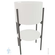 Уценка! Кнопка для бачка-инсталляции ALCAPLAST STRIPE WHITE (белая/матовый хром)