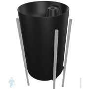 Уценка! Выпуск для умывальника Alcaplast A392BLACK CLICK-CLACK 1 1/4 цельнометалл., черный