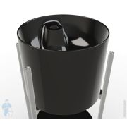 Уценка! Выпуск для умывальника Alcaplast A392BLACK CLICK-CLACK 1 1/4 цельнометалл., черный