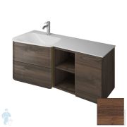Тумба под раковину Cezares TIFFANY 100 (1000х460х550) подвесная, с 2 ящиками, Grigio Nuvola 55243