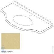Столешница Biege Marble для тумбы Caprigo Империо 120 из гранитно-кварцевого камня 20мм