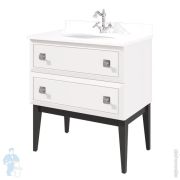 Тумба для столешницы и врезной раковины Caprigo Метрополь 800х970х550 цвет белый/черный 13712.37-B016/B032