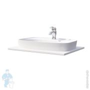 Столешница для тумбы Caprigo Балтик (700х625х518) без бортика, стеклокерамика, белая