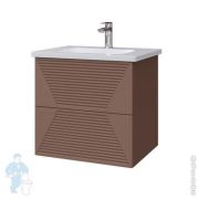 Тумба под раковину Caprigo MODO-Terza 60 606х563х470 подвесная, 2 ящика, цвет шоколад 35610-TP-809