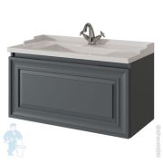Тумба под раковину Caprigo Ponza-A 80 (820х472х480) подвесная, цвет графит, 1 ящик 13512-084