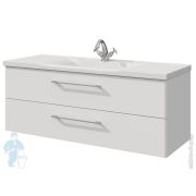 Тумба под раковину Caprigo Аккорд 120 белый снег 1200х485х450 подвесная, 2 ящика 2215-TP007