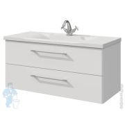 Тумба под раковину Caprigo Аккорд 100 белый снег 1000х485х450 подвесная, 2 ящика 2221-TP007