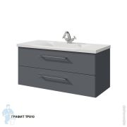 Тумба под раковину Caprigo Аккорд 100 графит 1002х485х450 подвесная, 2 ящика 2221-SF019