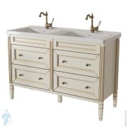 Тумба под раковину Caprigo Альбион Промо 120 bianco antico 1210х864х465 двойная, 4 ящика 33326-В002