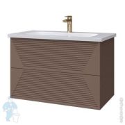 Тумба под раковину Caprigo MODO-Terza 80 770х564х470 подвесная, 2 ящика, цвет шоколад 35612-TP-809