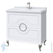 Тумба под раковину Caprigo Valletta 90 904х955х510 напольная, 2 ящика, белый матовый 35318UV-TP811