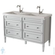 Тумба под раковину Caprigo Альбион Промо 120 grey 1210х864х465 двойная, 4 ящика 33326-В077