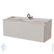 Тумба под раковину Caprigo Ponza-A 120 (1225х472х468) подвесная, цвет белый, фасад глад. 13515F-B231