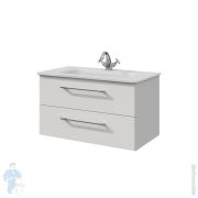 Тумба под раковину Caprigo Аккорд 80 цвет белый снег 800х485х450 подвесная 2212-TP007
