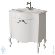 Тумба под раковину Caprigo Бурже 80 bianco antico 810х925х465 2 двери 11023-011