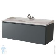 Тумба под раковину Caprigo Ponza-A 120 (1225х472х468) подвесная, цвет графит, фасад глад. 13515F-084