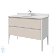 Тумба под раковину Caprigo Orlando 1220х940х560 напольная, цв. белый/кофе ORL-SN1200-B231/052
