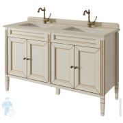 Тумба под раковину Caprigo Альбион Промо 140 bianco antico 1370х905х525 двойная, 4 двери 33323-В002