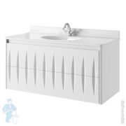Тумба под раковину Caprigo TIBET Picco 1150х650х535 подвесная, 2 ящика, цвет белый 35215-B231