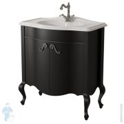 Тумба под раковину Caprigo Бурже 80 nero lucido 810х925х465 2 двери 11023-020