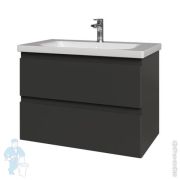 Тумба под раковину Caprigo Форте 80 графит 770х582х446 подвесная, 2 ящика 36112-SF-019