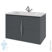 Тумба под раковину Caprigo Novara 85 (838х562х467) подвесная, графит, 2 ящика 35912-SF019