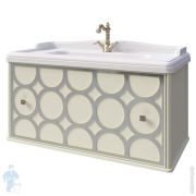 Тумба под раковину Caprigo Каприс 100 bianco antico/silver 1015х582х500 подвесная 25015-011/silver