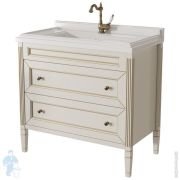 Тумба под раковину Caprigo Альбион Промо 90 bianco antico 930х885х475 2 ящика 33320-В002
