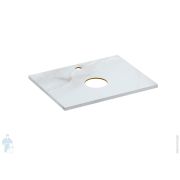 Столешница Cersanit Stone из керамогранита Aura 600х450х20мм, цвет светло-серый сатиновый арт. 63857
